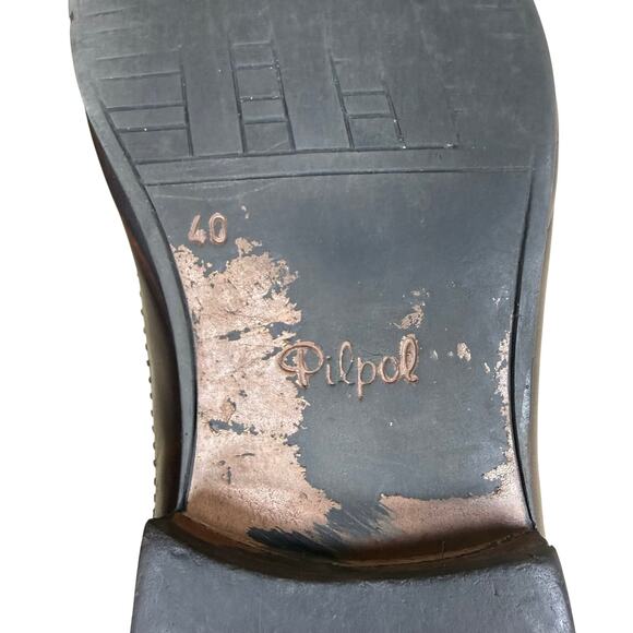 Pilpol Derby Shoes Men’s 7/40 Brown Leather Square Toe Business Formal Dress Pilpol Derby Shoes Men main image 3